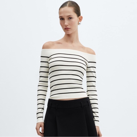 NWT mango off the shoulder knitted sweater - Picture 2 of 6